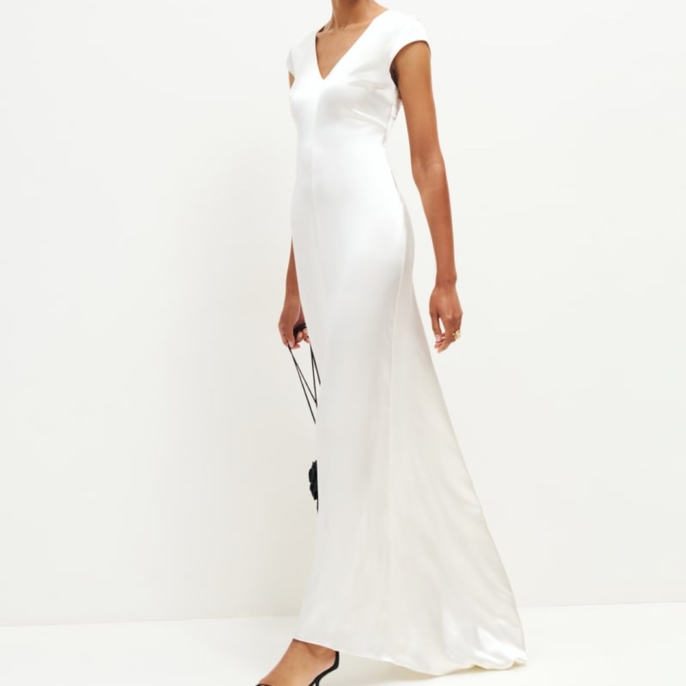 NWT Reformation Genna Silk Dress - Ivory - Size 6
